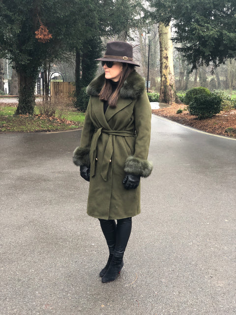 Ladies wool trench coat shop